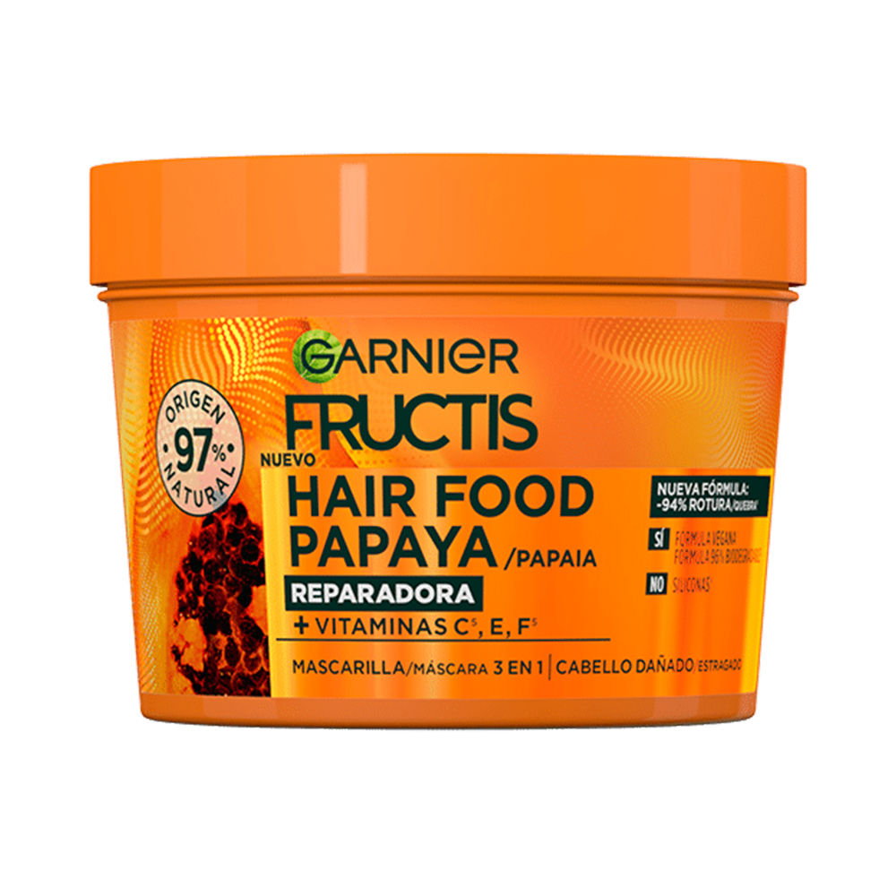 FRUCTIS HAIR FOOD PAPAYA mascarilla reparadora 390 ml